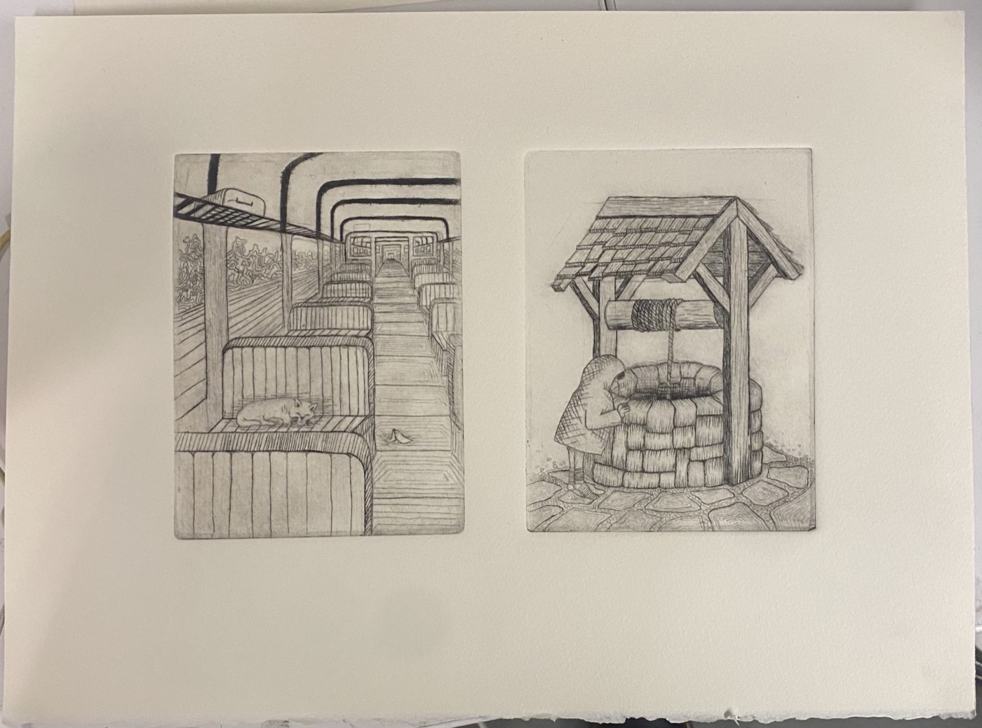 Missing, intaglio print, Spring 2023